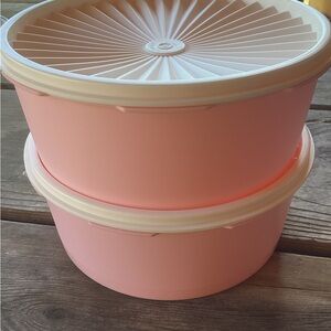 Tupperware Servalier Stacking Canisters- set of two - capacity 1.8 liters